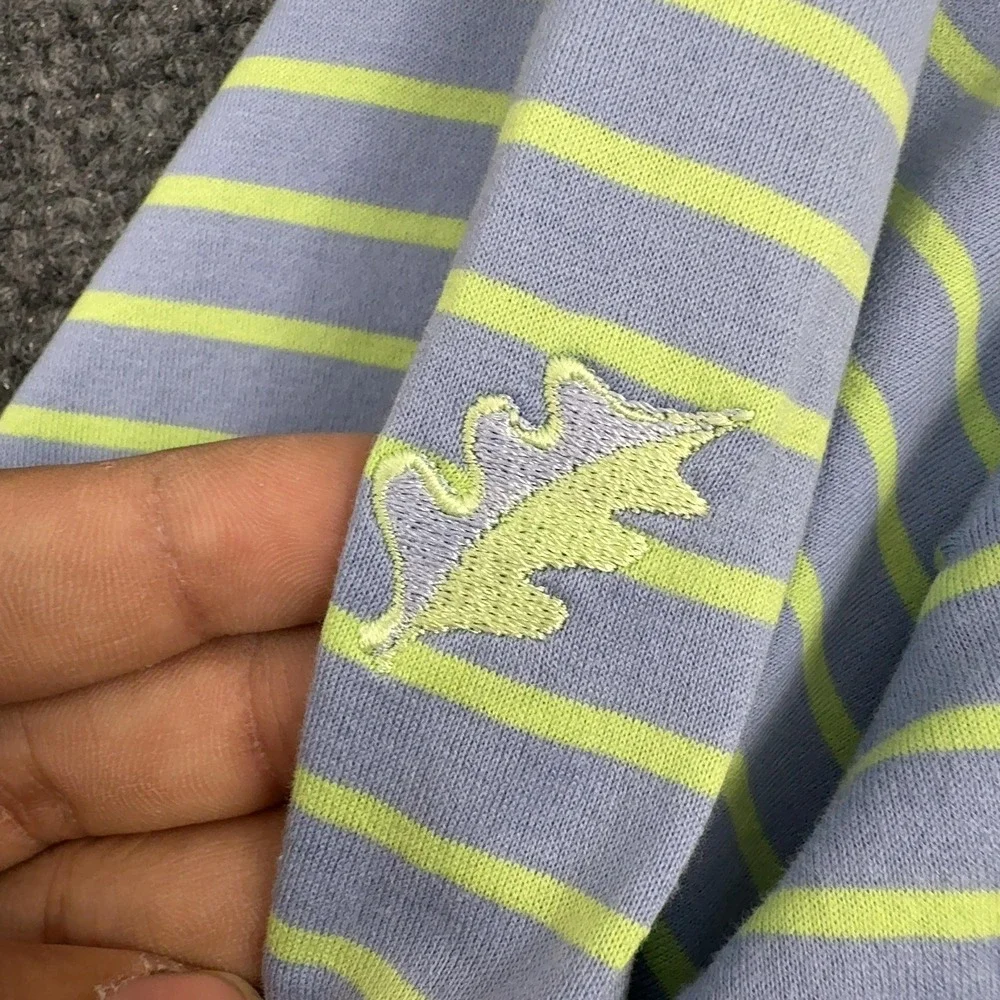Polo Golf Ralph Lauren Polo Shirt Mens L Blue Cotton Striped Short Sleeve Preppy